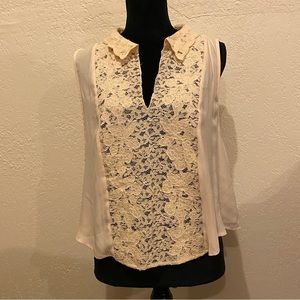 Free People creamy white Lacey top